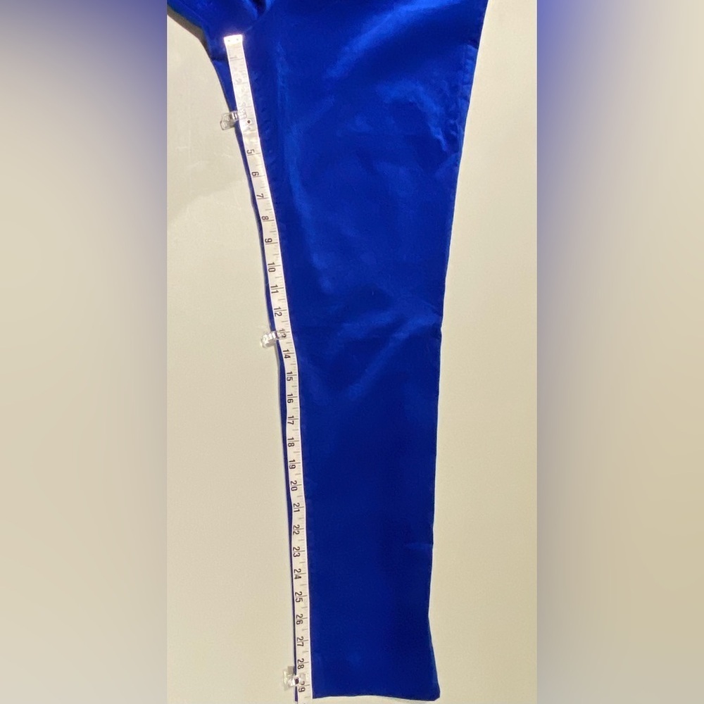 Banana Republic Sloan Fit Blue Velvet Pants, size 12L - Picture 9 of 9